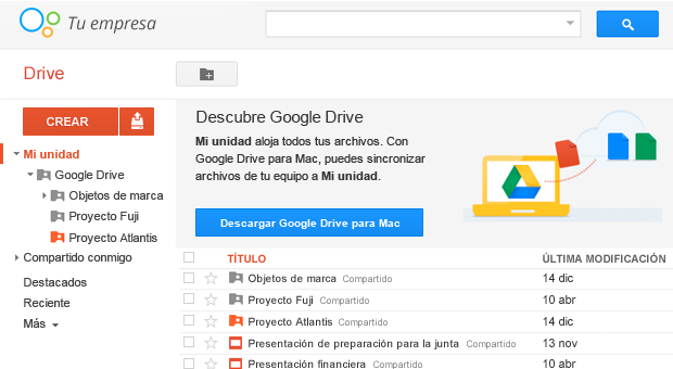 Google Drive administra tus documentos en la Nube